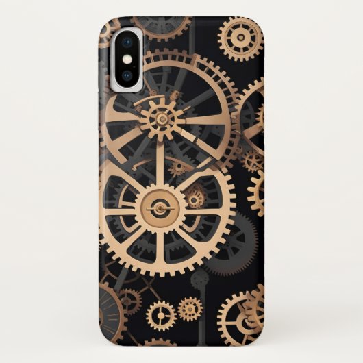 Naadloos patroon met tandwielen Case-Mate iPhone case (Achterkant)