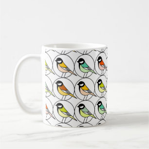 Naadloos patroon met tit-mondjes koffiemok