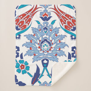 Naadloos patroon met traditionele turkse stijl sherpa deken