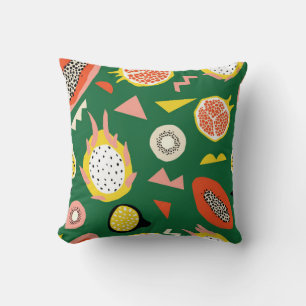 Naadloos patroon met tropisch fruit kussen