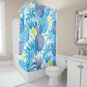 Naadloos patroon met tropisch motief douchegordijn (In situ)