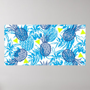 Naadloos patroon met tropisch motief poster