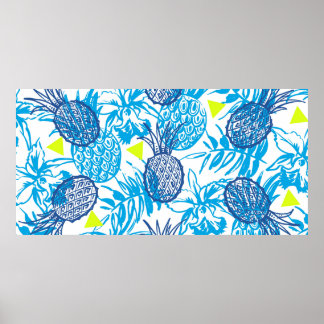 Naadloos patroon met tropisch motief poster