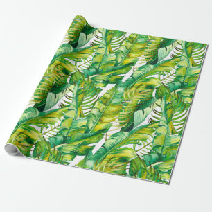 Naadloos patroon met tropische bananenbladeren. Wa Cadeaupapier