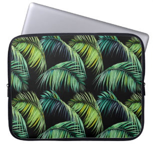 Naadloos patroon met tropische palmbladeren. Water Laptop Sleeve