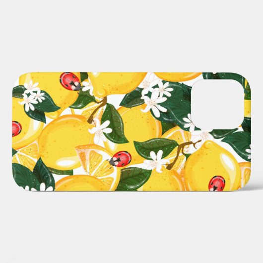 Naadloos patroon met tropische zomercitroenvruchte Case-Mate iPhone case (Achterkant (horizontaal))