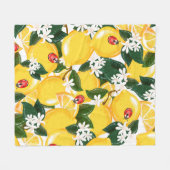 Naadloos patroon met tropische zomercitroenvruchte fleece deken (Voorkant (Horizontaal))