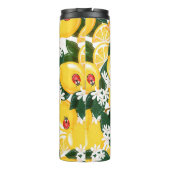 Naadloos patroon met tropische zomercitroenvruchte thermosbeker (Achterkant)