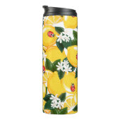 Naadloos patroon met tropische zomercitroenvruchte thermosbeker (Geroteerd rechts)