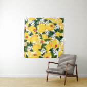 Naadloos patroon met tropische zomercitroenvruchte wandkleed (In Situ (horizontaal))