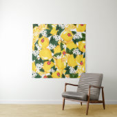 Naadloos patroon met tropische zomercitroenvruchte wandkleed (In situ)