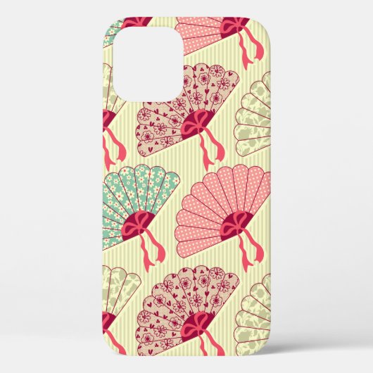Naadloos patroon met ventilatoren.  Case-Mate iPhone case (Achterkant)