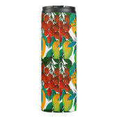 Naadloos patroon met vers helder exotisch mango thermosbeker (Achterkant)