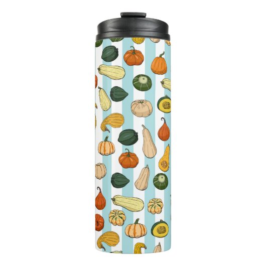 Naadloos patroon met verschillende met de hand get thermosbeker (Voorkant)