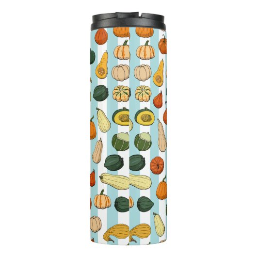 Naadloos patroon met verschillende met de hand get thermosbeker (Achterkant)