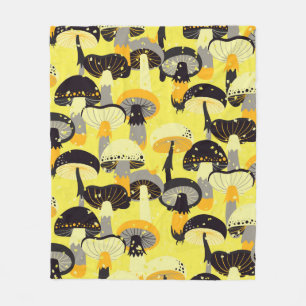 Naadloos patroon met verschillende paddenstoelen.  fleece deken