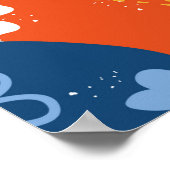 Naadloos patroon met verschillende schattige vosse poster (Hoek)