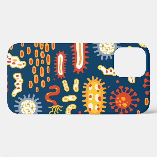 Naadloos patroon met verschillende soorten microor Case-Mate iPhone case (Achterkant (horizontaal))