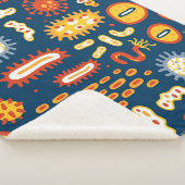 Naadloos patroon met verschillende soorten microor sherpa deken (3/4)