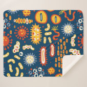 Naadloos patroon met verschillende soorten microor sherpa deken (Voorkant (horizontaal))