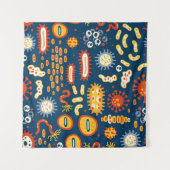 Naadloos patroon met verschillende soorten microor wandkleed (Voorkant (horizontaal))