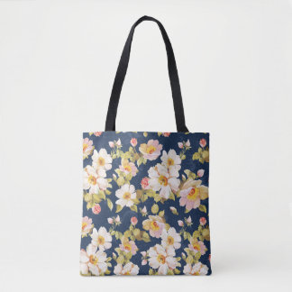 naadloos patroon met vetrijke bloemen. Elegance Tote Bag