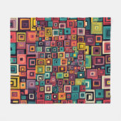 Naadloos patroon met vierkanten fleece deken (Voorkant (Horizontaal))