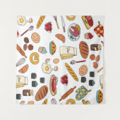 naadloos patroon met voedsel. wandkleed (Voorkant (horizontaal))