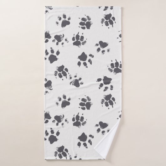  naadloos patroon met voetafdrukken van een badhanddoek (Badhanddoek)