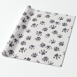  naadloos patroon met voetafdrukken van een cadeaupapier