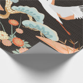 Naadloos patroon met vogels. Kraan. Heron. Japans Cadeaupapier (Hoek)