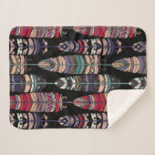 Naadloos patroon met vogelveren. Tribale kunst a Sherpa Deken (Voorkant (horizontaal))