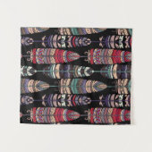 Naadloos patroon met vogelveren. Tribale kunst a Wandkleed (Voorkant (horizontaal))