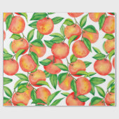 Naadloos patroon met waterverf mandarijn en vrucht cadeaupapier (Vlak)