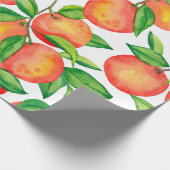 Naadloos patroon met waterverf mandarijn en vrucht cadeaupapier (Hoek)