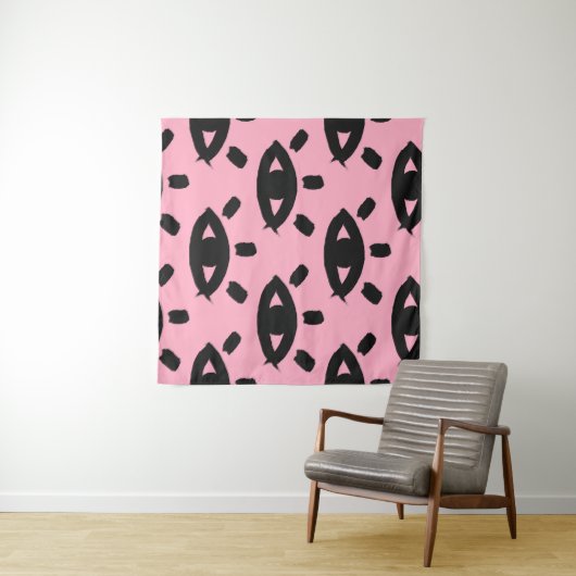 Naadloos patroon met waterverf ogen wandkleed (In Situ (horizontaal))