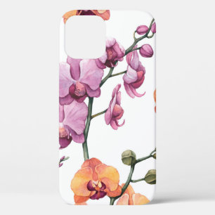 Naadloos patroon met waterverf orchidebloemen Case-Mate iPhone case