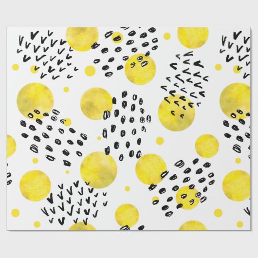 Naadloos patroon met waterverf poka-punten cadeaupapier (Vlak)