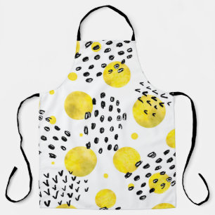 Naadloos patroon met waterverf poka-punten schort