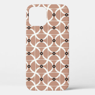 Naadloos patroon met witte golvende lijnen en zwar Case-Mate iPhone case