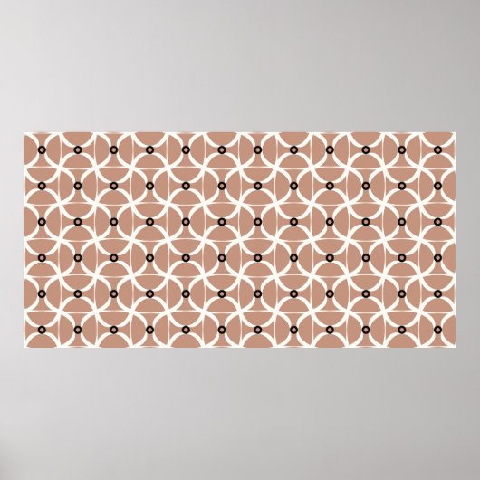 Naadloos patroon met witte golvende lijnen en zwar poster (Voorkant)