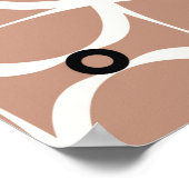 Naadloos patroon met witte golvende lijnen en zwar poster (Hoek)