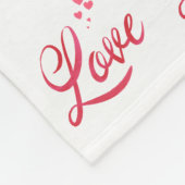 Naadloos patroon met woord liefde en harten fleece deken (Hoek)