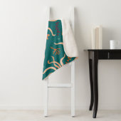 Naadloos patroon met zeedieren onder water, cu sherpa deken (In situ)