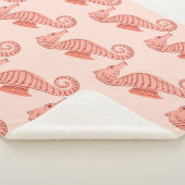 Naadloos patroon met zeehondendoedelen. Pi Sherpa Deken (3/4)