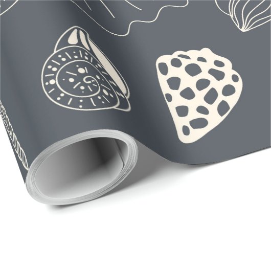 Naadloos patroon met zeeschelpen cadeaupapier (Rol Hoek)