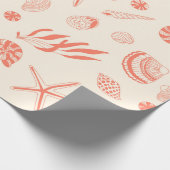 Naadloos patroon met zeeschelpen cadeaupapier (Hoek)
