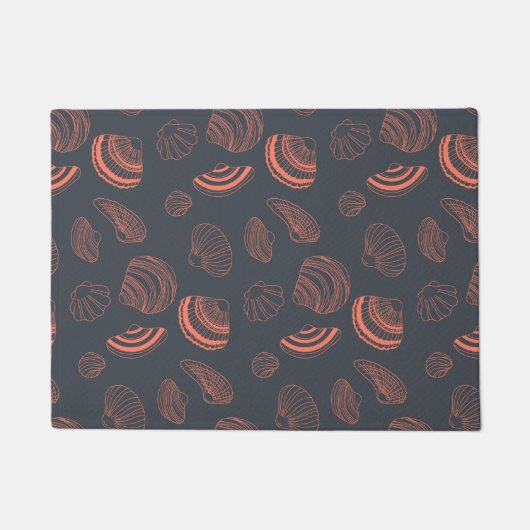 Naadloos patroon met zeeschelpen deurmat (Voorkant)