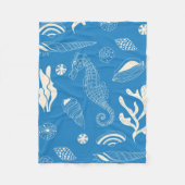 Naadloos patroon met zeeschelpen fleece deken (Voorkant)