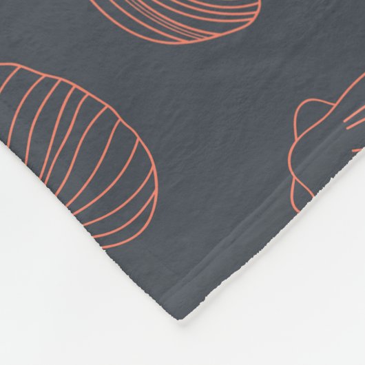 Naadloos patroon met zeeschelpen fleece deken (Hoek)